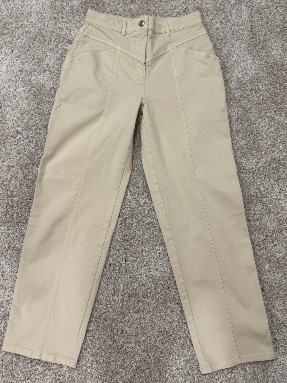 Wilfred Cream Straight-Leg Pants